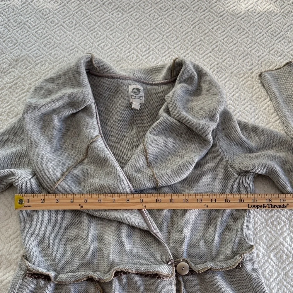 Anthropologie Tiny Shawl Collar Long Cardigan Sz M